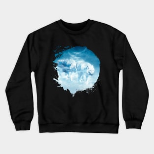 White Wolf Animal Wildlife Jungle Nature Free Adventure Discovery Crewneck Sweatshirt